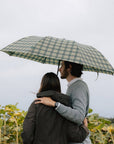 Parapluie pliable XL anti-vent - écossais vert