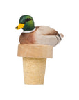 Bouchon de bouteille en bois sculpté à la main – Colvert