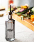 Bouteille à huile ou vinaigre en verre recyclé couleur gris fumé 30cl