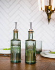 Bouteille à huile ou vinaigre en verre recyclé couleur verre fumé 30cl