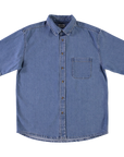 Chemise manches courtes Spirée Denim épais bleu - Poudre Organic x Maison Farigoulette