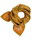 foulard indien orange et kaki