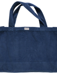 Grand Cabas Vigne Velours Côtelé Dark Denim - Poudre Organic