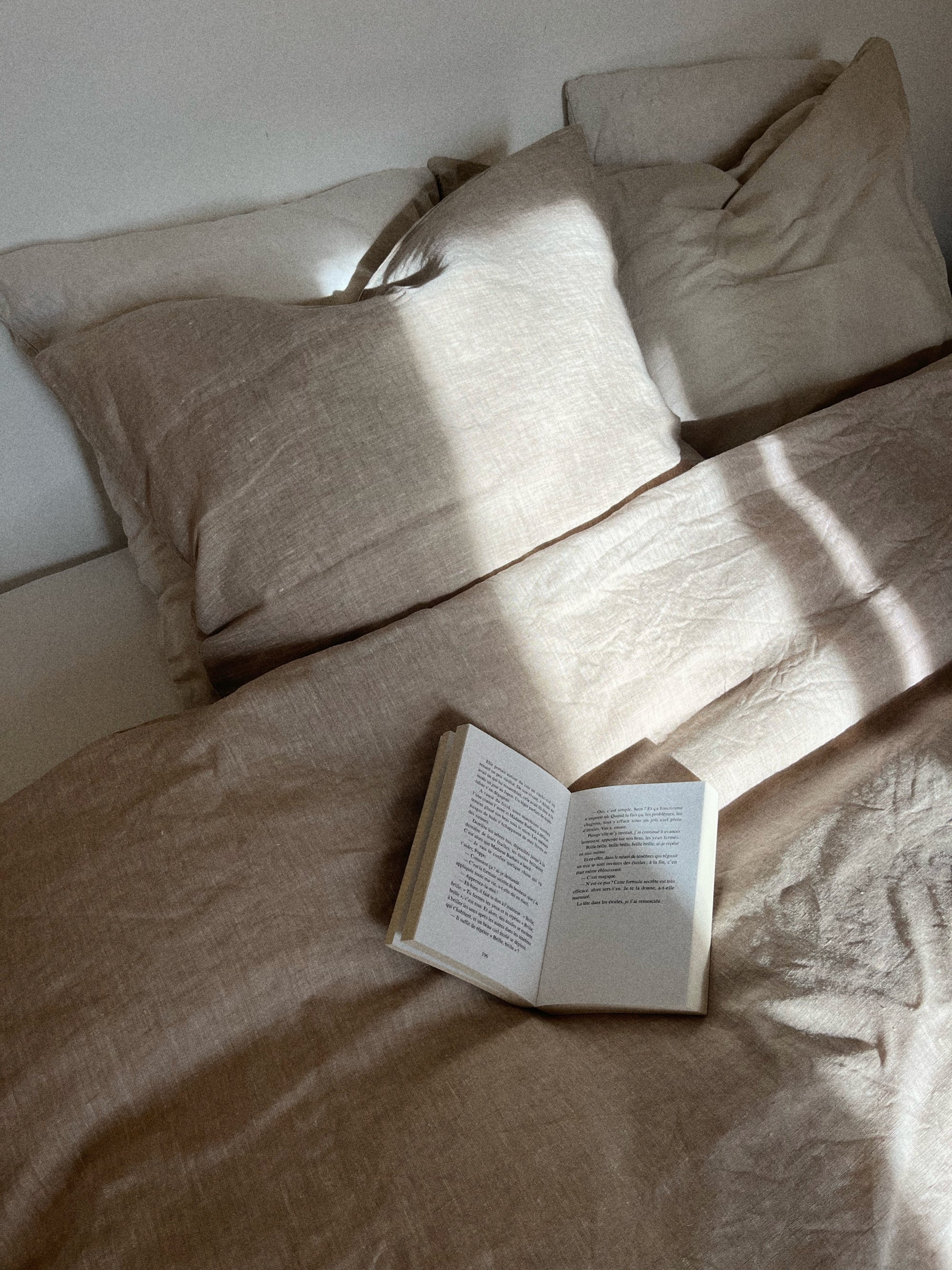 Taie d'oreiller lin lavé naturel - Maison Farigoulette