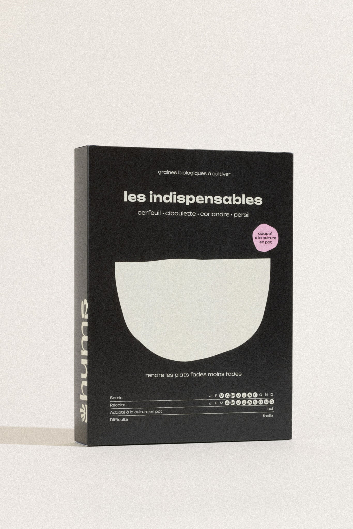 Kit de graines bio d'herbes aromatiques "LES INDISPENSABLES" - Hums