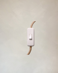 Interrupteur vintage Blanc avec mise à la terre - unipolaire MaisonFarigoulette