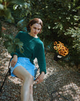 Pull Pissenlit Coton Herbe Verte