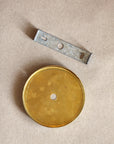 Rosace ronde en laiton brut - 1 sortie