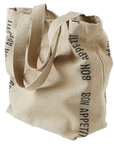 Sac "Bon Appétit" lin / noir - Charvet
