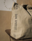 Sac "Bon Appétit" lin / noir - Charvet