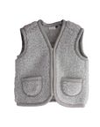 Veste sans manches 100% laine de mouton - Enfant - Gris