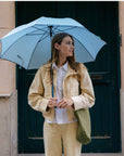 Parapluie long anti-vent - Vichy vert