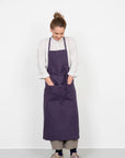 Tablier en lin Indigo