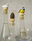 Bouchon de bouteille en bois sculpté à la main – Mésange