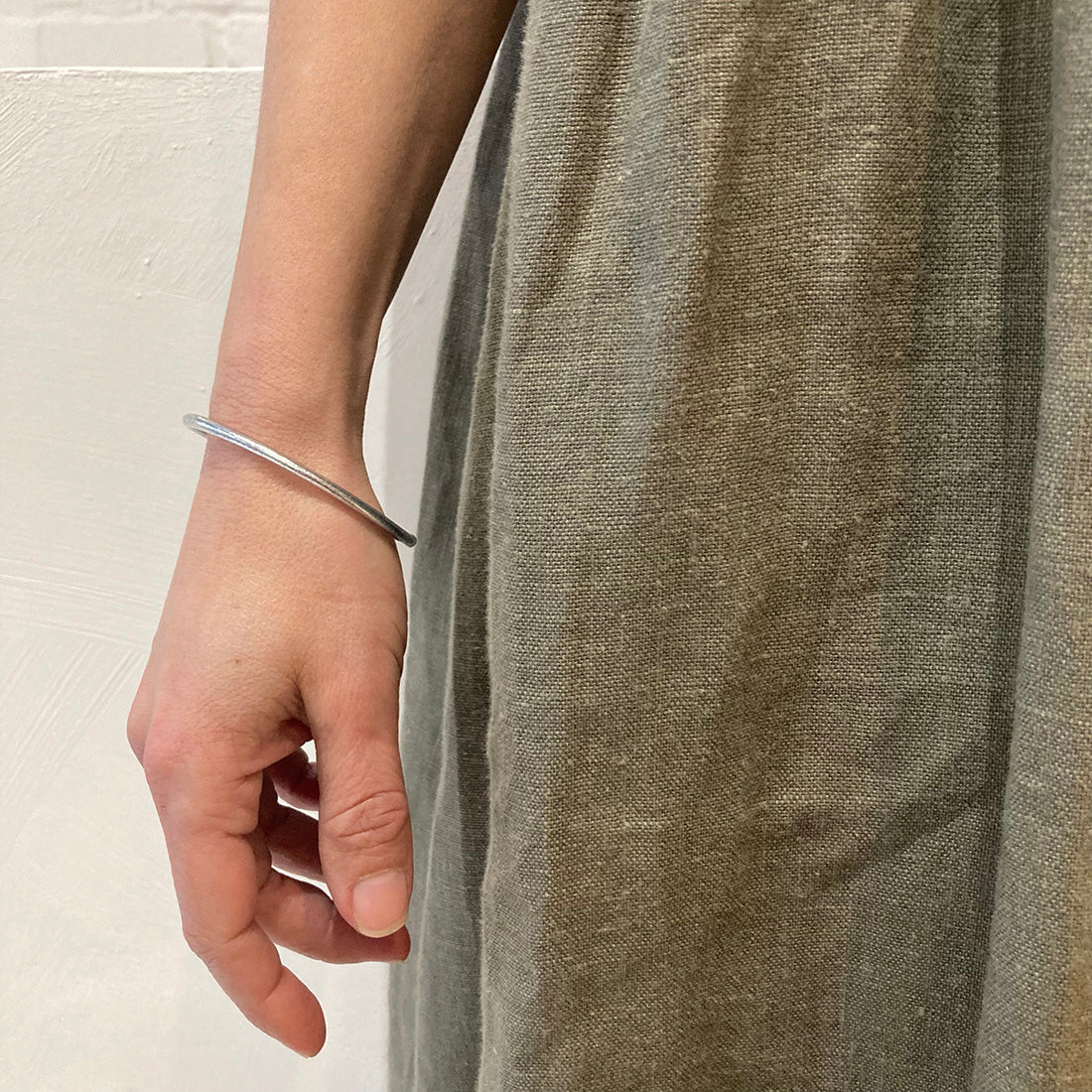 Bracelet bouddhiste argent fin Baan - Main Image