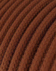Câble électrique textile décoratif brun - 2x0,75mm²