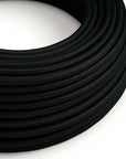 Câble électrique textile décoratif noir - 2x0,75mm²