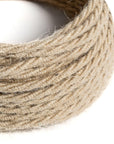 Câble électrique textile torsadé jute - 2x0,75mm²
