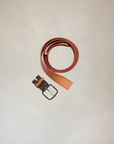 Ceinture en cuir plein fleur à boucle amovible (ajustable) - 130cm - Niwaki