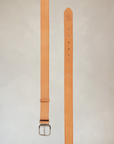 Ceinture en cuir plein fleur à boucle amovible (ajustable) - 130cm - Niwaki