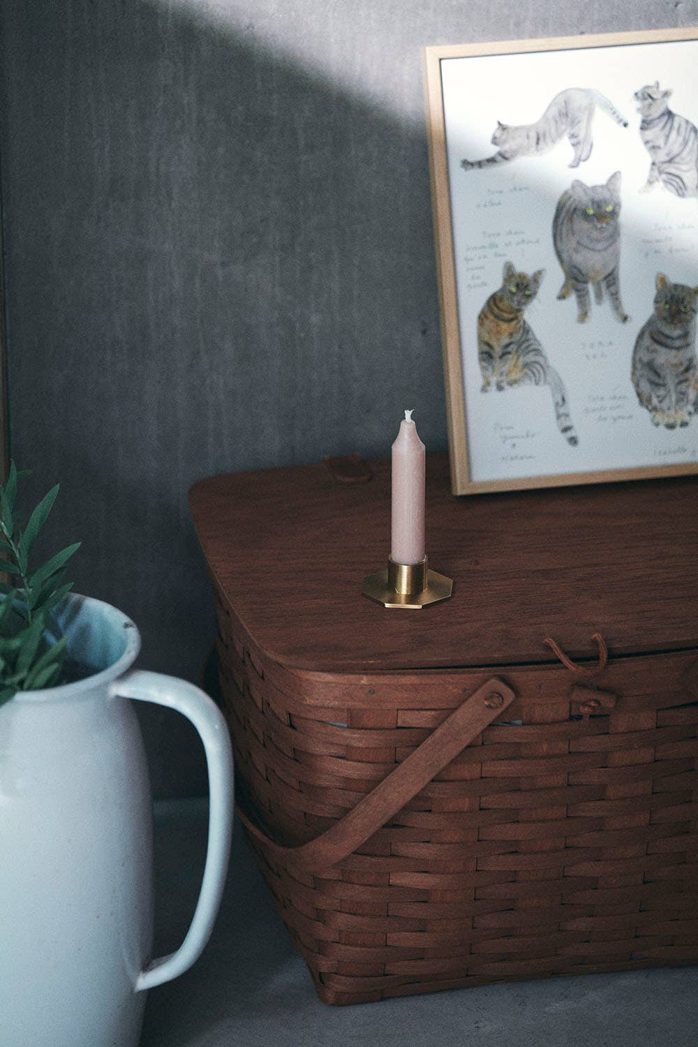 Bougeoir octogonal en laiton