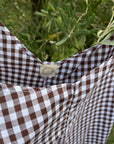 Combinaison oversize Juliette coton vichy marron - Maison Farigoulette