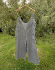 Combinaison oversize Juliette coton vichy noir - Maison Farigoulette