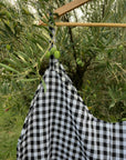Combinaison oversize Juliette coton vichy noir - Maison Farigoulette