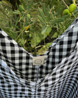 Combinaison oversize Juliette coton vichy noir - Maison Farigoulette