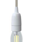 Douille E14 en porcelaine blanche