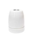 Douille E27 en porcelaine blanche