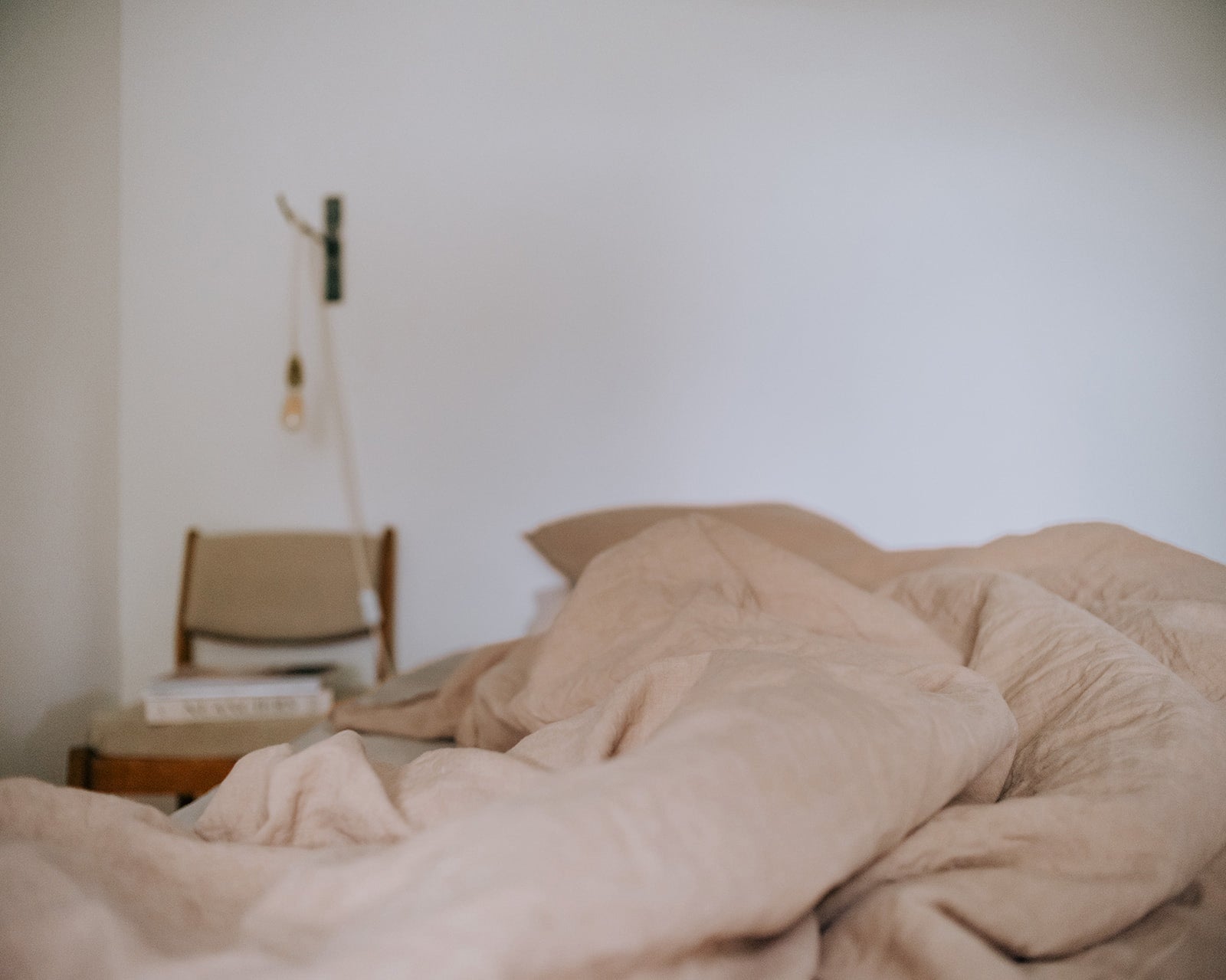 Housse de couette lin lavé sienne - Maison Farigoulette