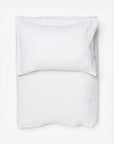 Housse de couette Linus lin lavé blanc - lavie