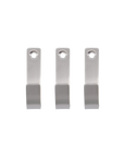 Lot de 3 patères argent brossé - Meraki