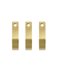 Lot de 3 patères laiton brossé - Meraki