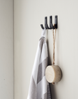 Lot de 3 patères noir brossé - Meraki