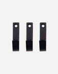 Lot de 3 patères noir brossé - Meraki