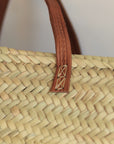 Panier anses courtes en cuir