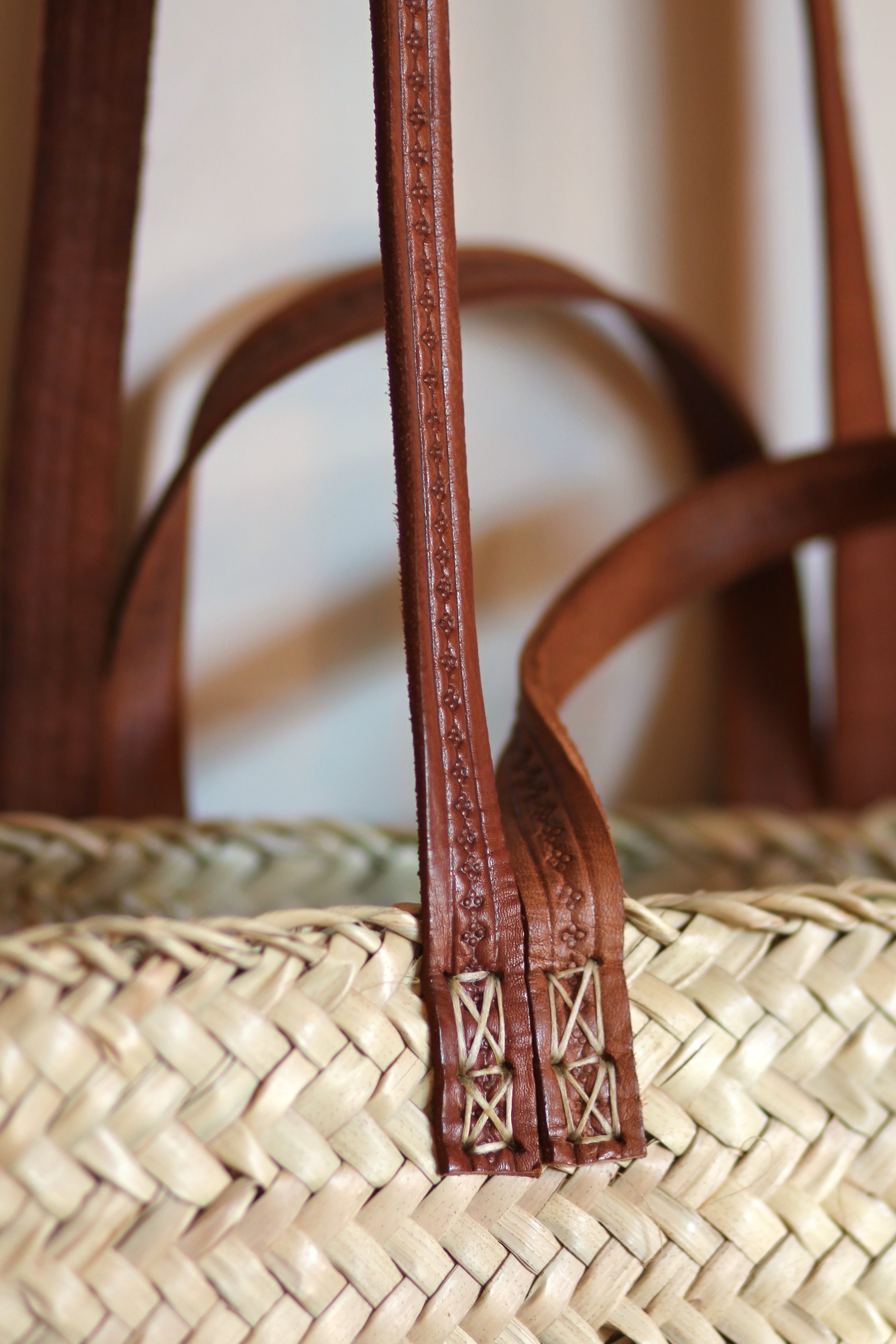 Panier XXL anses en cuir – MAISON FARIGOULETTE