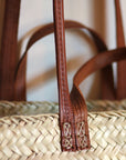 Panier XXL anses en cuir