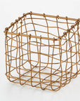 Panier carré finition laiton - Fog Linen Work