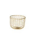 Panier rond finition laiton M - Fog Linen Work
