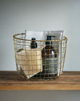 Panier rond finition laiton L - Fog Linen Work