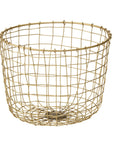 Panier rond finition laiton L - Fog Linen Work