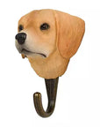 Patère murale animal bois sculpté à la main - Golden Retriever