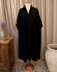 Robe chemise manche courte - noir