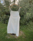 Robe Lisette coton vichy beige - Maison Farigoulette