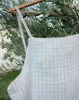 Robe Lisette coton vichy beige - Maison Farigoulette