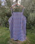 Robe Lisette coton vichy marron - Maison Farigoulette