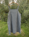 Robe Lisette coton vichy noir - Maison Farigoulette